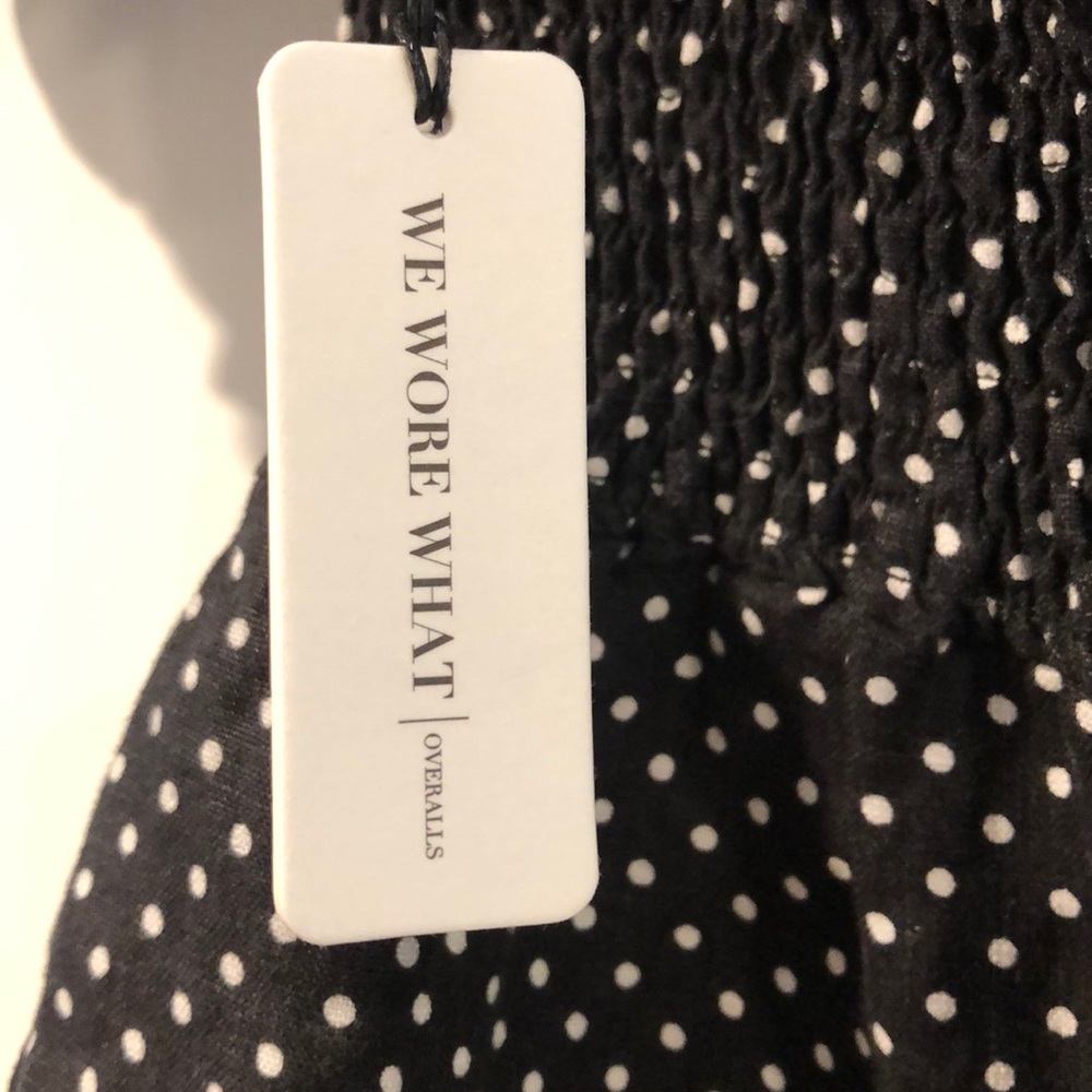 SOLD* WeWoreWhat Smocked Linen Romper - Picture 8 of 9